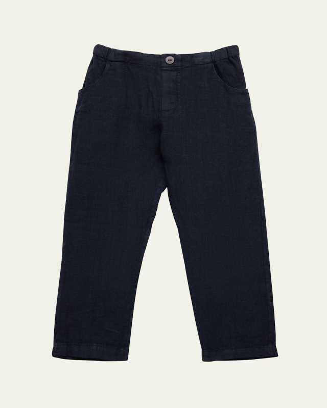 Boy's Relaxed Linen Trousers, Size 12M-12